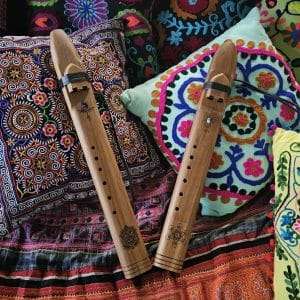 2 Native American drone flutes