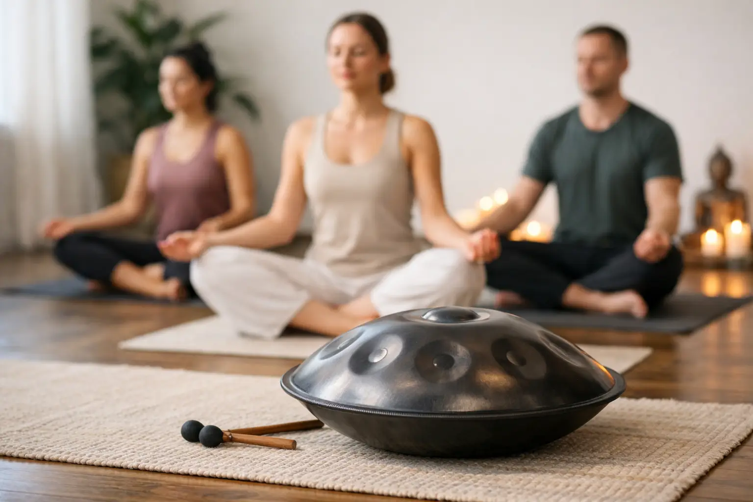 How a Handpan for Yoga Classes Shapes the Room